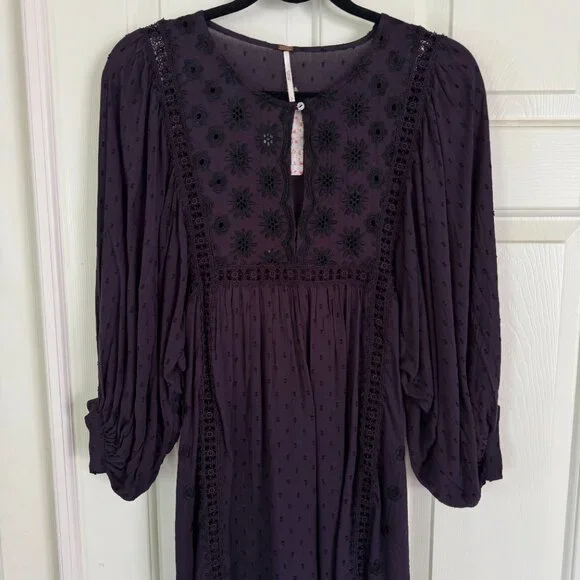 NWT Free People Charlotte Embroidered Tunic Dress - Picture 4 of 6